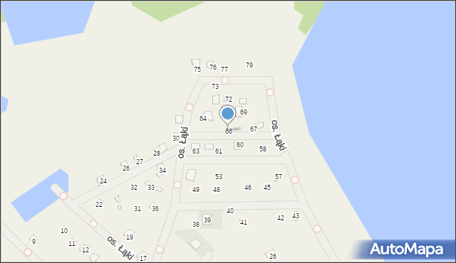 Cichowo, Osiedle Łąki, 66, mapa Cichowo