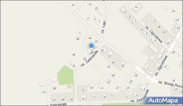 Cichowo, Osiedle Zaścianek, 28, mapa Cichowo