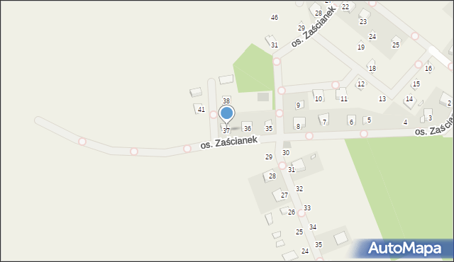 Cichowo, Osiedle Zaścianek, 37, mapa Cichowo