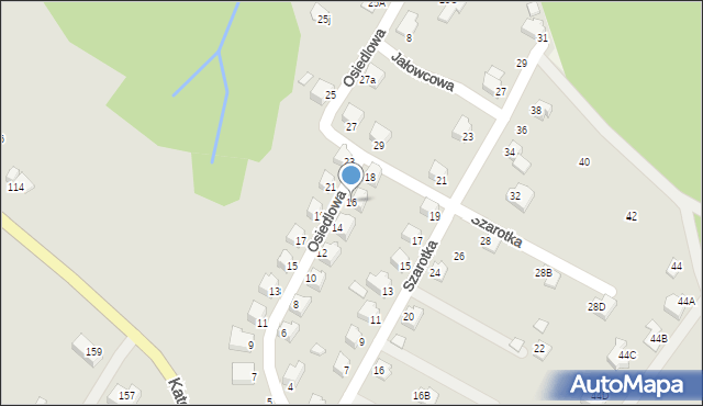 Cieszyn, Osiedlowa, 16, mapa Cieszyna