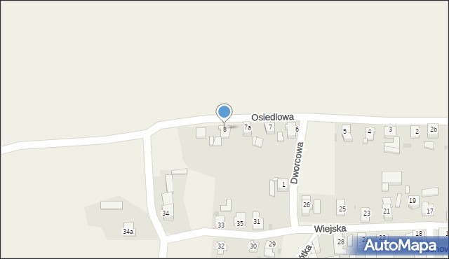 Ciochowice, Osiedlowa, 8, mapa Ciochowice