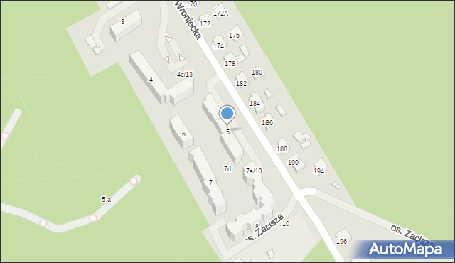 Czarnków, Osiedle Zacisze, 5, mapa Czarnków