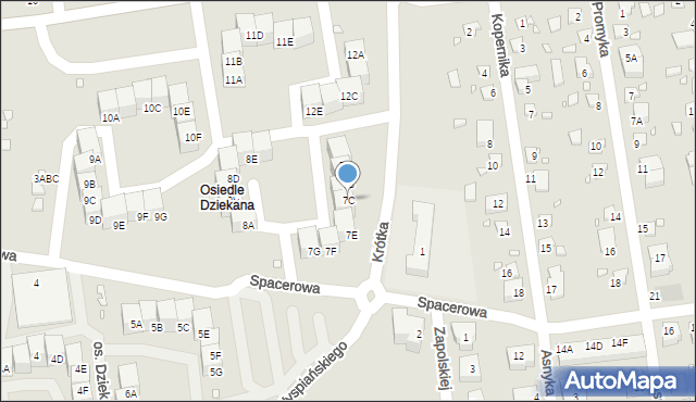 Czeladź, Osiedle Dziekana, 7C, mapa Czeladź