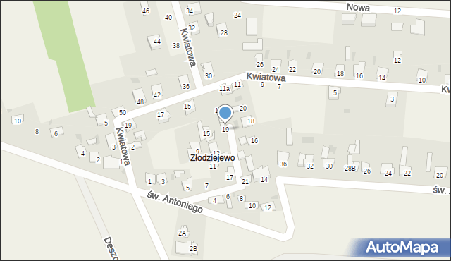 Czerniewice, Osiedlowa, 19, mapa Czerniewice