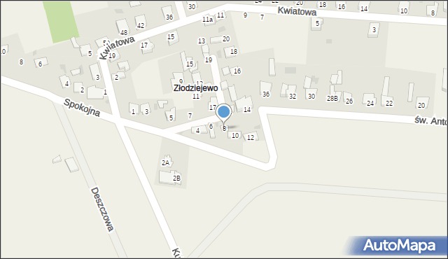 Czerniewice, Osiedlowa, 8, mapa Czerniewice