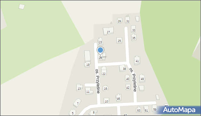 Czernin, Osiedle Przyleśne, 26, mapa Czernin
