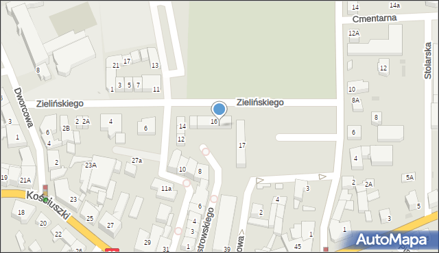 Czersk, Ostrowskiego Józefa, 16a, mapa Czersk