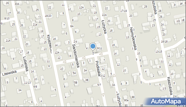 Częstochowa, Oświęcimska, 2, mapa Częstochowy