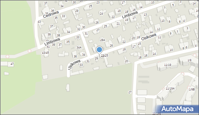 Częstochowa, Osikowa, 27, mapa Częstochowy