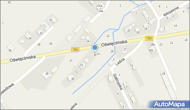 Czułówek, Oświęcimska, 31, mapa Czułówek