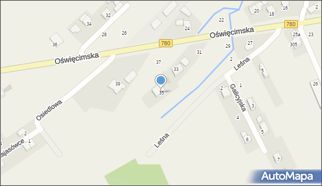 Czułówek, Oświęcimska, 35, mapa Czułówek