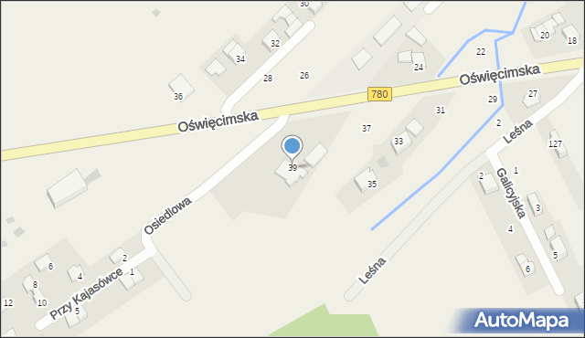 Czułówek, Oświęcimska, 39, mapa Czułówek