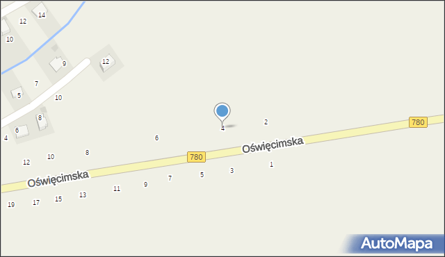 Czułówek, Oświęcimska, 4, mapa Czułówek