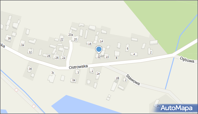 Dębnica, Ostrowska, 12, mapa Dębnica