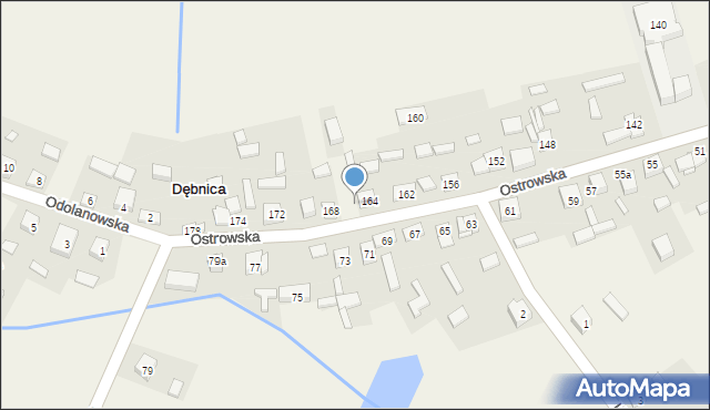 Dębnica, Ostrowska, 166, mapa Dębnica