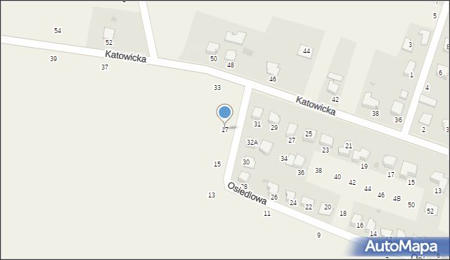 Dębowiec, Osiedlowa, 17, mapa Dębowiec