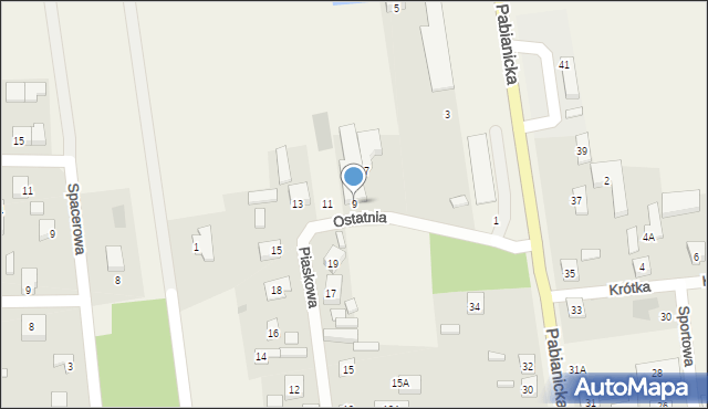 Dłutów, Ostatnia, 9, mapa Dłutów