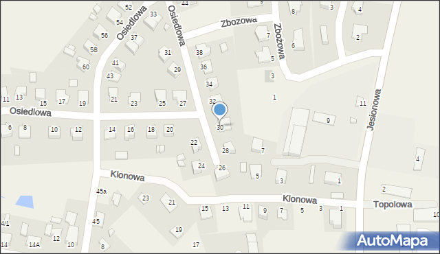 Dobrcz, Osiedlowa, 30, mapa Dobrcz