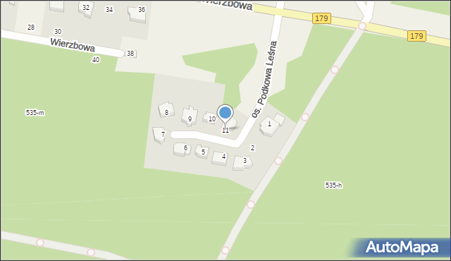 Dolaszewo, Osiedle Podkowa Leśna, 11, mapa Dolaszewo