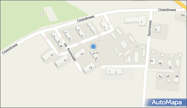 Domaszowice, Osiedle Klonowe, 17, mapa Domaszowice