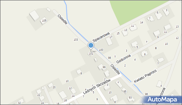 Dopiewiec, Osiedle, 101, mapa Dopiewiec