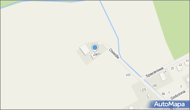 Dopiewiec, Osiedle, 105, mapa Dopiewiec