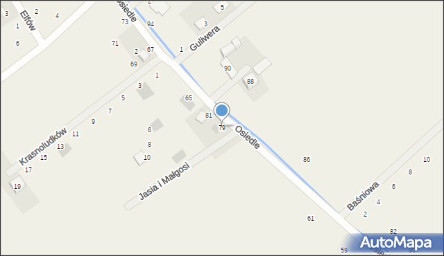 Dopiewiec, Osiedle, 79, mapa Dopiewiec