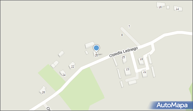 Drezdenko, Osiedla Leśnego, 20, mapa Drezdenko