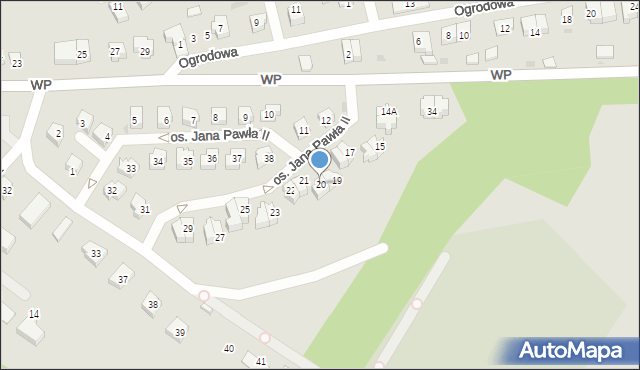 Dzierzgoń, Osiedle Jana Pawła II, 20, mapa Dzierzgoń