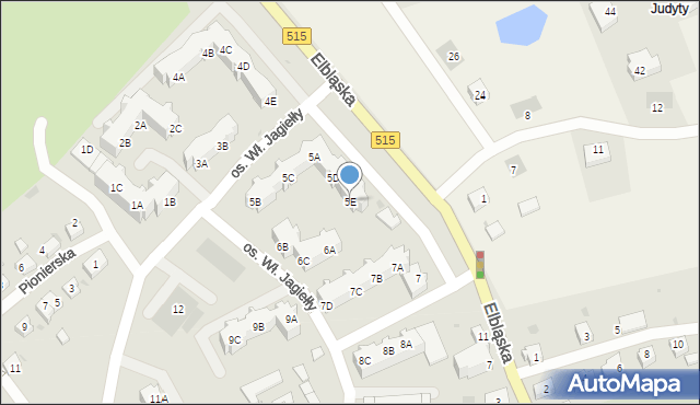 Dzierzgoń, Osiedle Króla Władysława Jagiełły, 5E, mapa Dzierzgoń