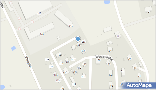 Dzierzgoń, Osiedle Westerplatte, 111, mapa Dzierzgoń