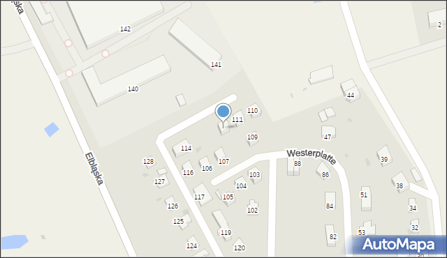 Dzierzgoń, Osiedle Westerplatte, 112, mapa Dzierzgoń