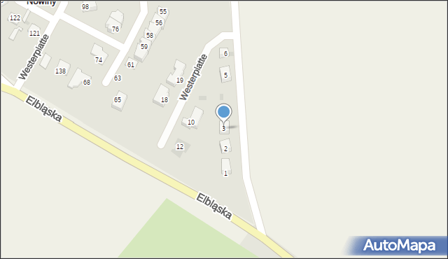 Dzierzgoń, Osiedle Westerplatte, 3, mapa Dzierzgoń