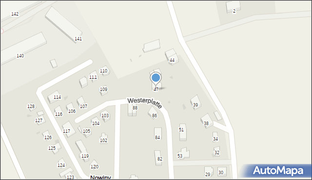 Dzierzgoń, Osiedle Westerplatte, 47, mapa Dzierzgoń