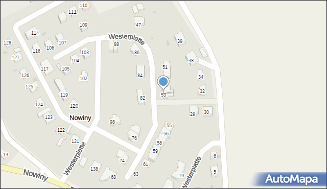 Dzierzgoń, Osiedle Westerplatte, 53, mapa Dzierzgoń