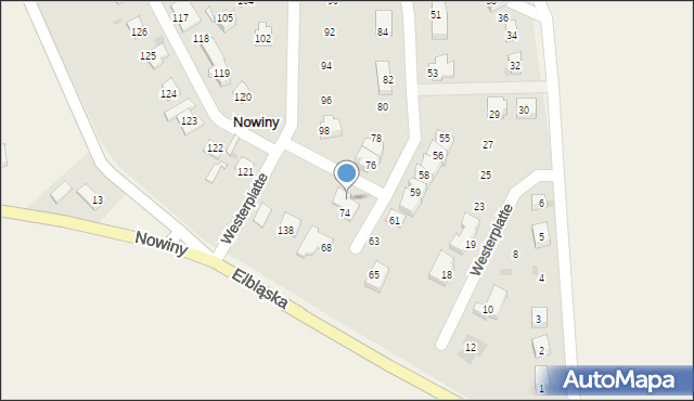 Dzierzgoń, Osiedle Westerplatte, 75, mapa Dzierzgoń