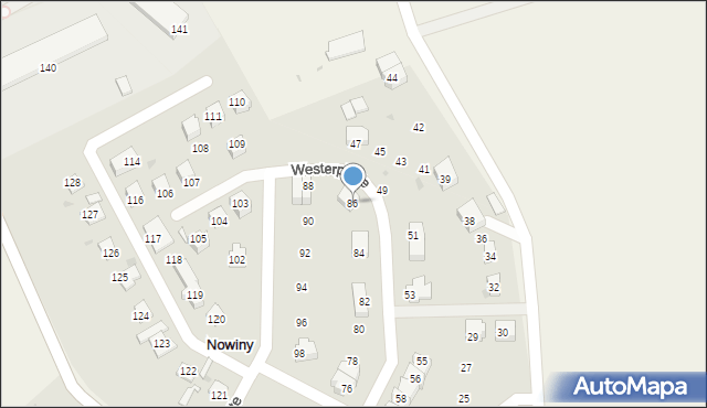 Dzierzgoń, Osiedle Westerplatte, 86, mapa Dzierzgoń