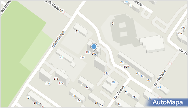 Dzierżoniów, Osiedle Jasne, 19a, mapa Dzierżoniów