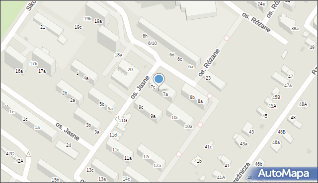 Dzierżoniów, Osiedle Jasne, 7b, mapa Dzierżoniów