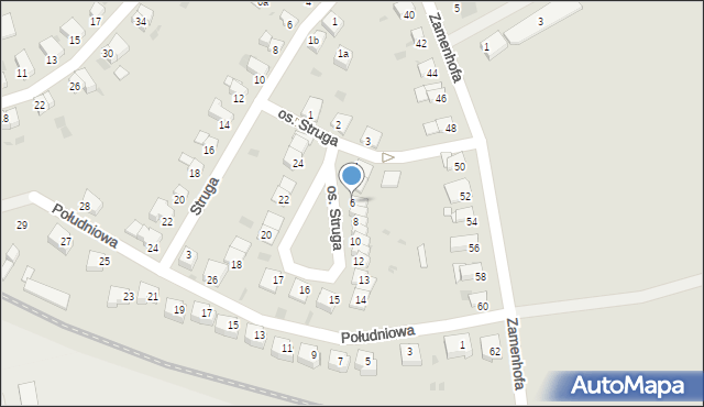 Dzierżoniów, Osiedle Struga Andrzeja, 6, mapa Dzierżoniów