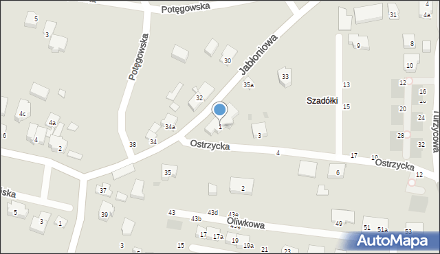 Gdańsk, Ostrzycka, 1, mapa Gdańska