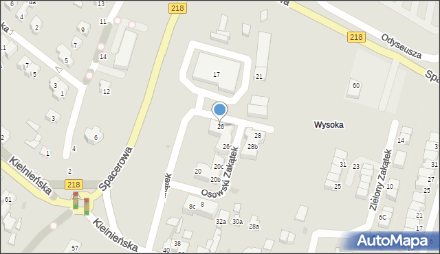 Gdańsk, Osowski Zakątek, 26, mapa Gdańska