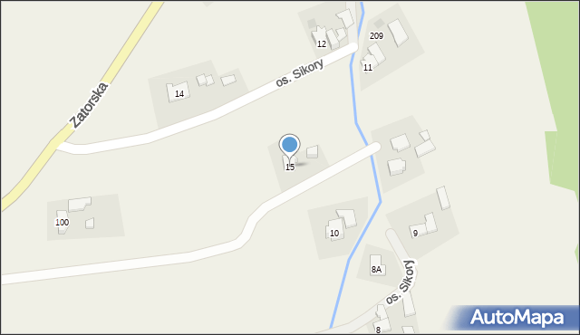 Gierałtowice, Osiedle Sikora, 15, mapa Gierałtowice