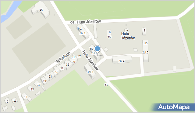 Głowno, Osiedle Huta Józefów, 3, mapa Głowno