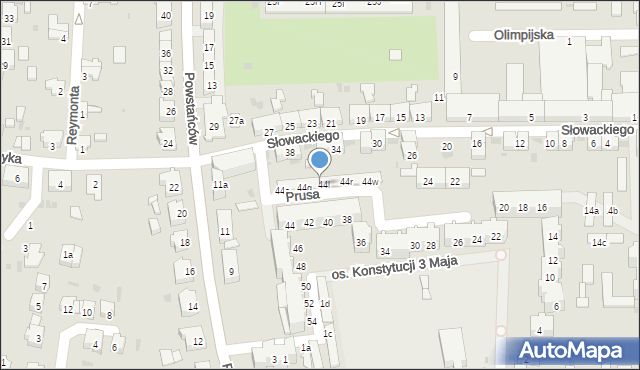 Głubczyce, Osiedle Konstytucji 3 Maja, 44k, mapa Głubczyce