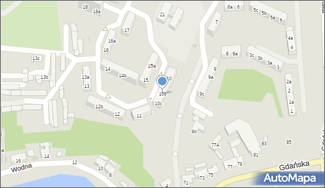 Gniezno, Osiedle Króla Władysława Łokietka, 10b, mapa Gniezna