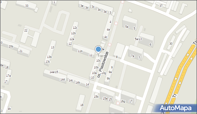 Gniezno, Osiedle Piastowskie, 10d, mapa Gniezna