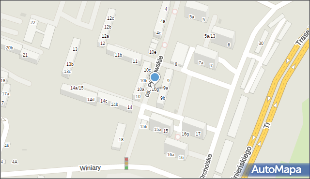 Gniezno, Osiedle Piastowskie, 10g, mapa Gniezna