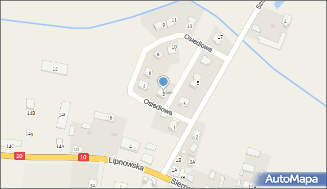 Gójsk, Osiedlowa, 2, mapa Gójsk