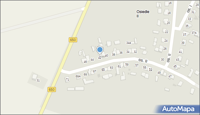 Gołdap, Osiedle II, 42, mapa Gołdap